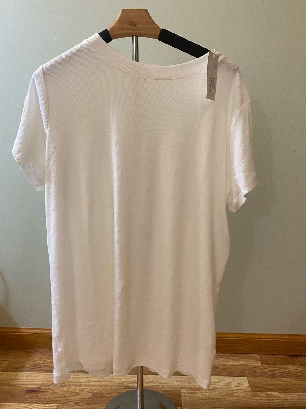 New Day White Tee Shirt Short Sleeve Size 1X NWT